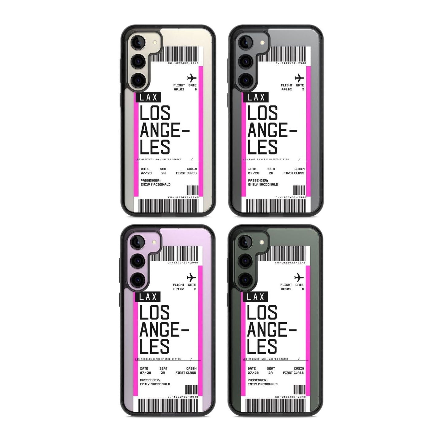 Personalisierte Bordkarte für Los Angeles