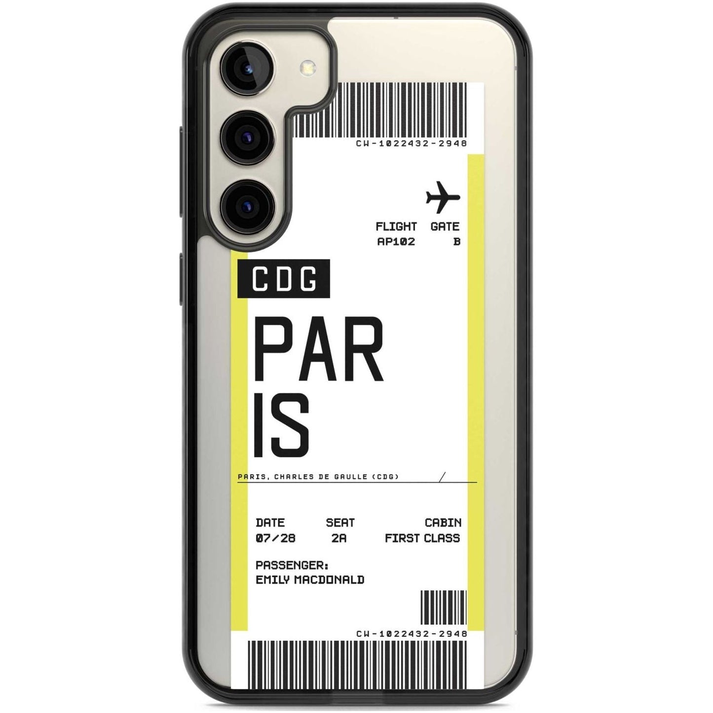 Personalised Paris Boarding Pass