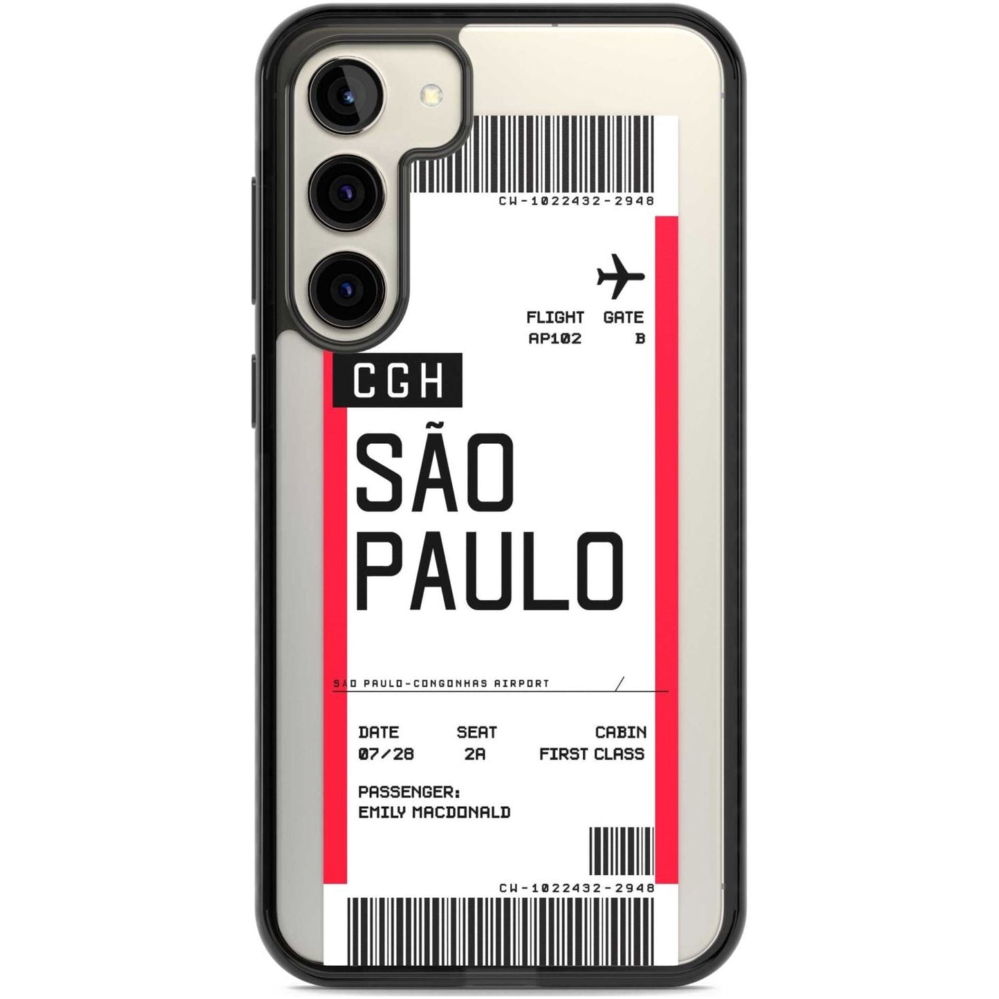 Personalisierte Bordkarte für São Paulo