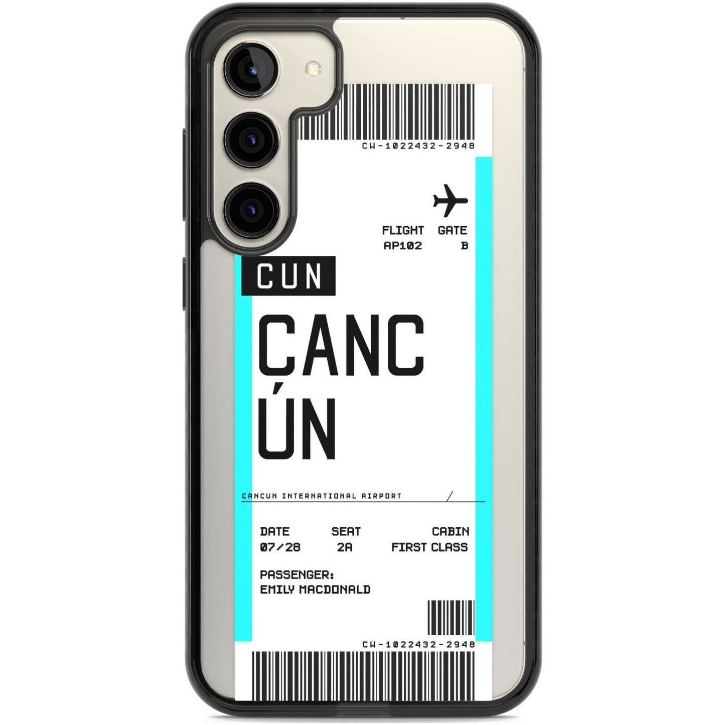Personalised Cancún Boarding Pass