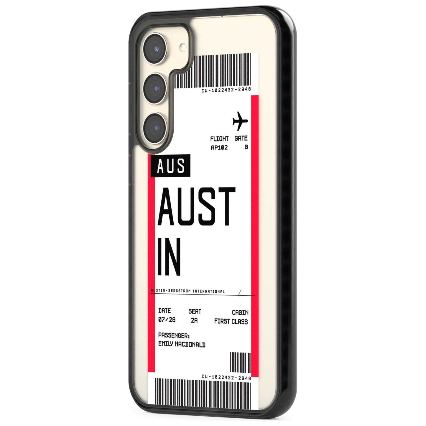 Personalised Austin Boarding Pass