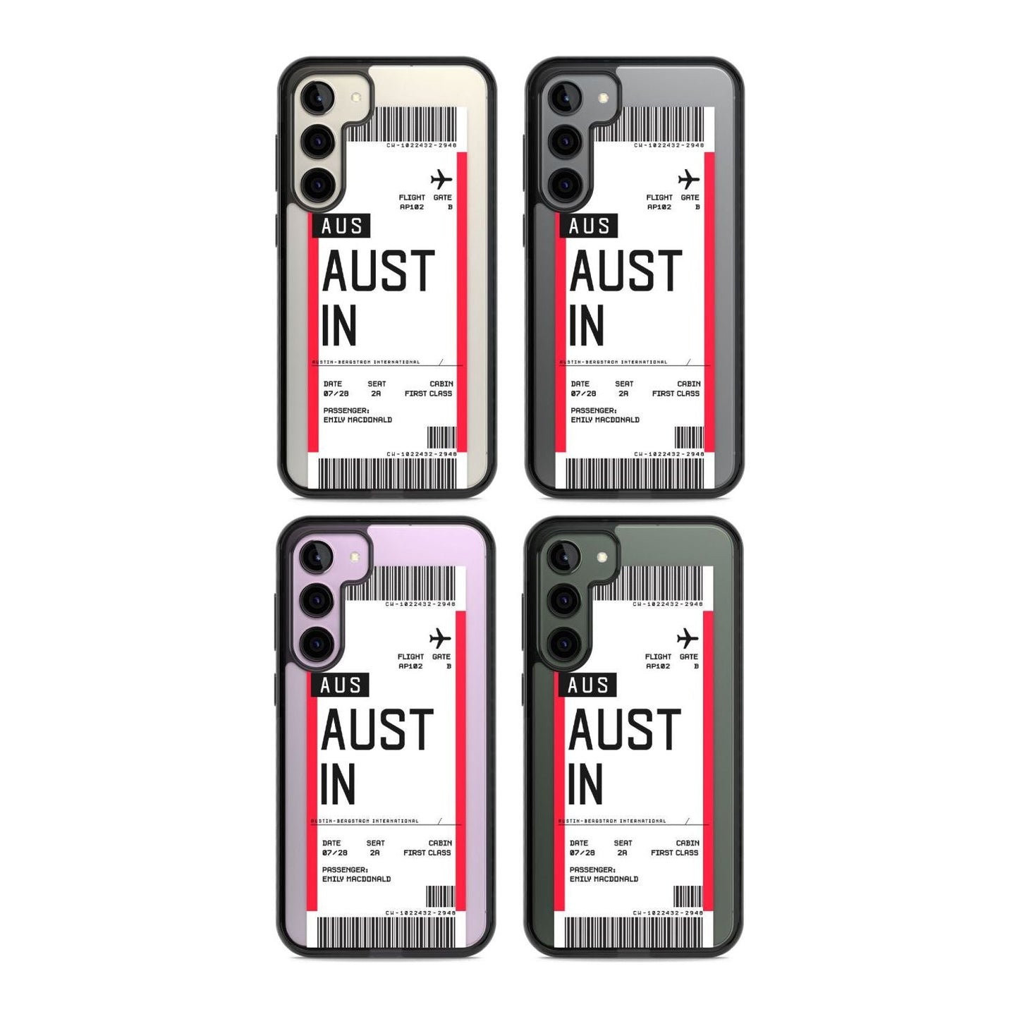 Personalised Austin Boarding Pass