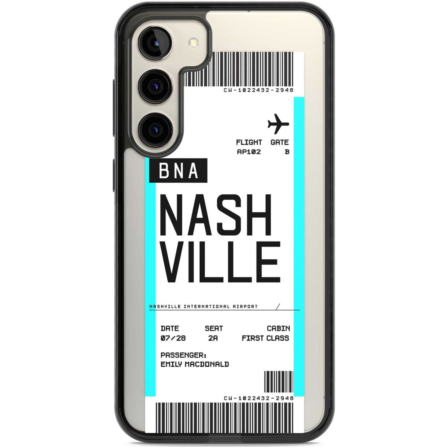 Carte d'embarquement personnalisée pour Nashville