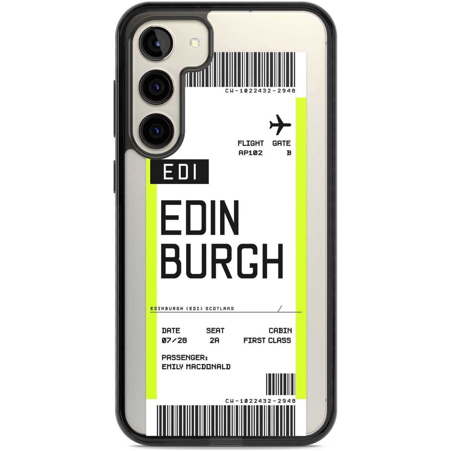 Personalised Edinburgh Boarding Pass