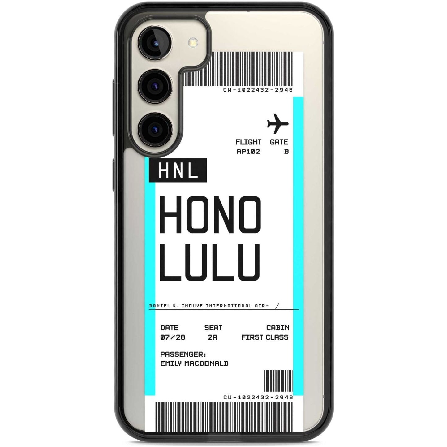 Personalised Honolulu Boarding Pass