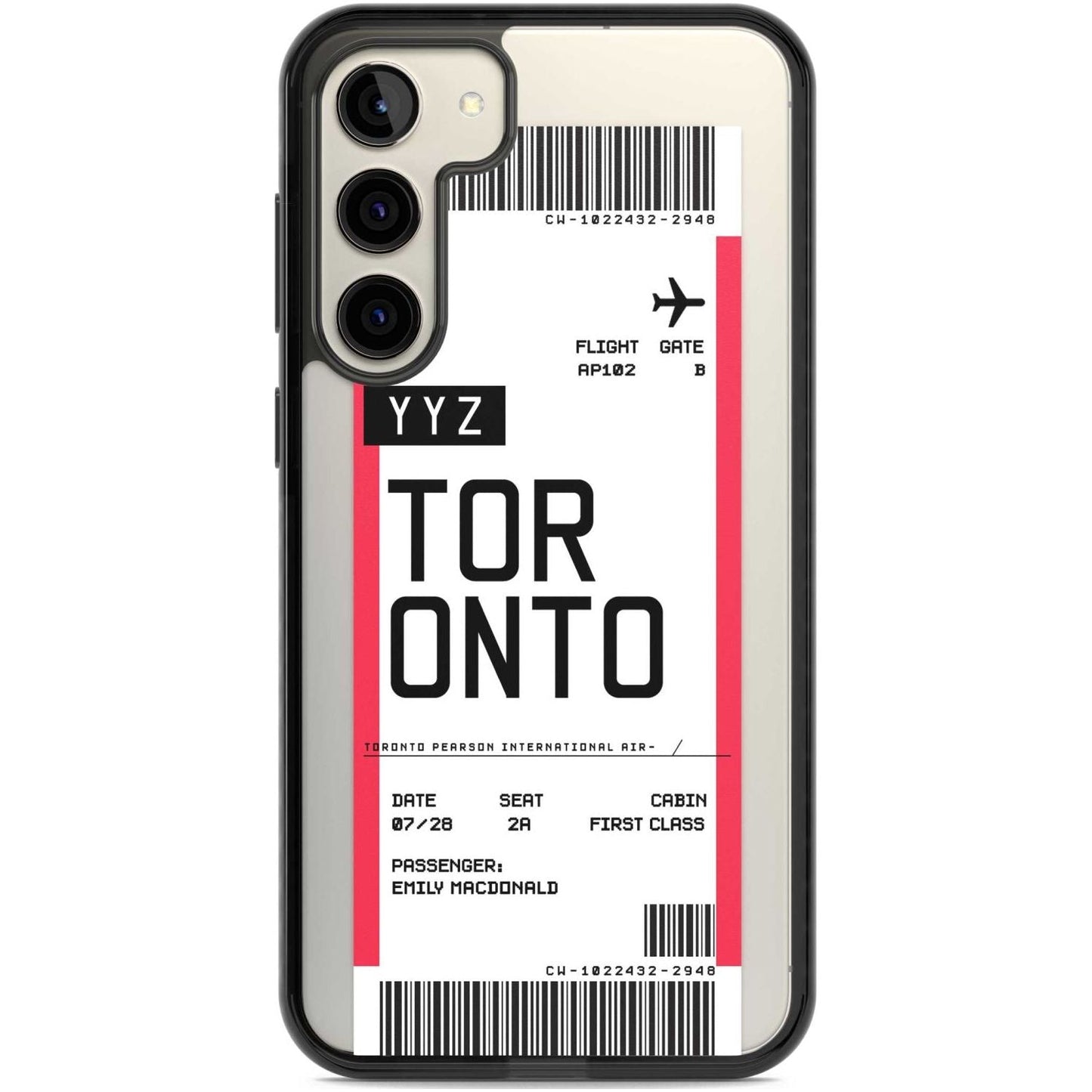 Personalised Toronto Boarding Pass