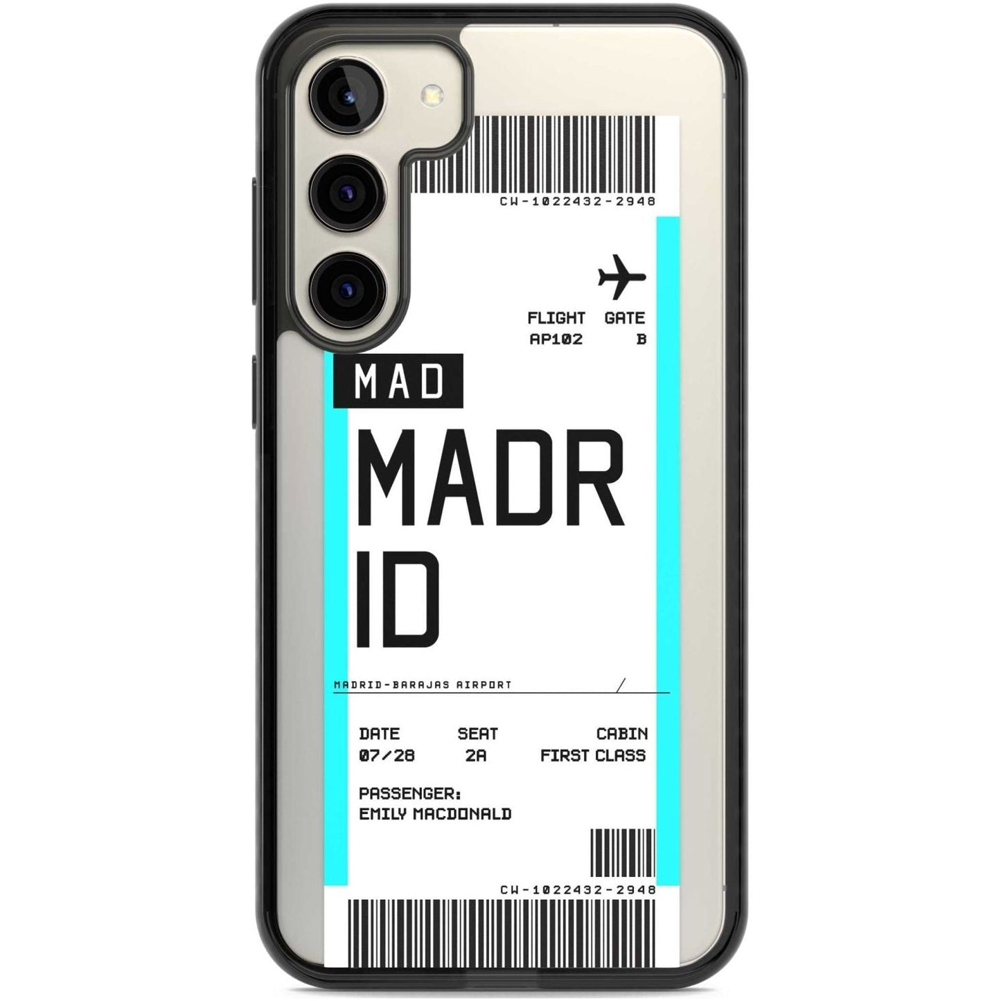 Personalised Madrid Boarding Pass