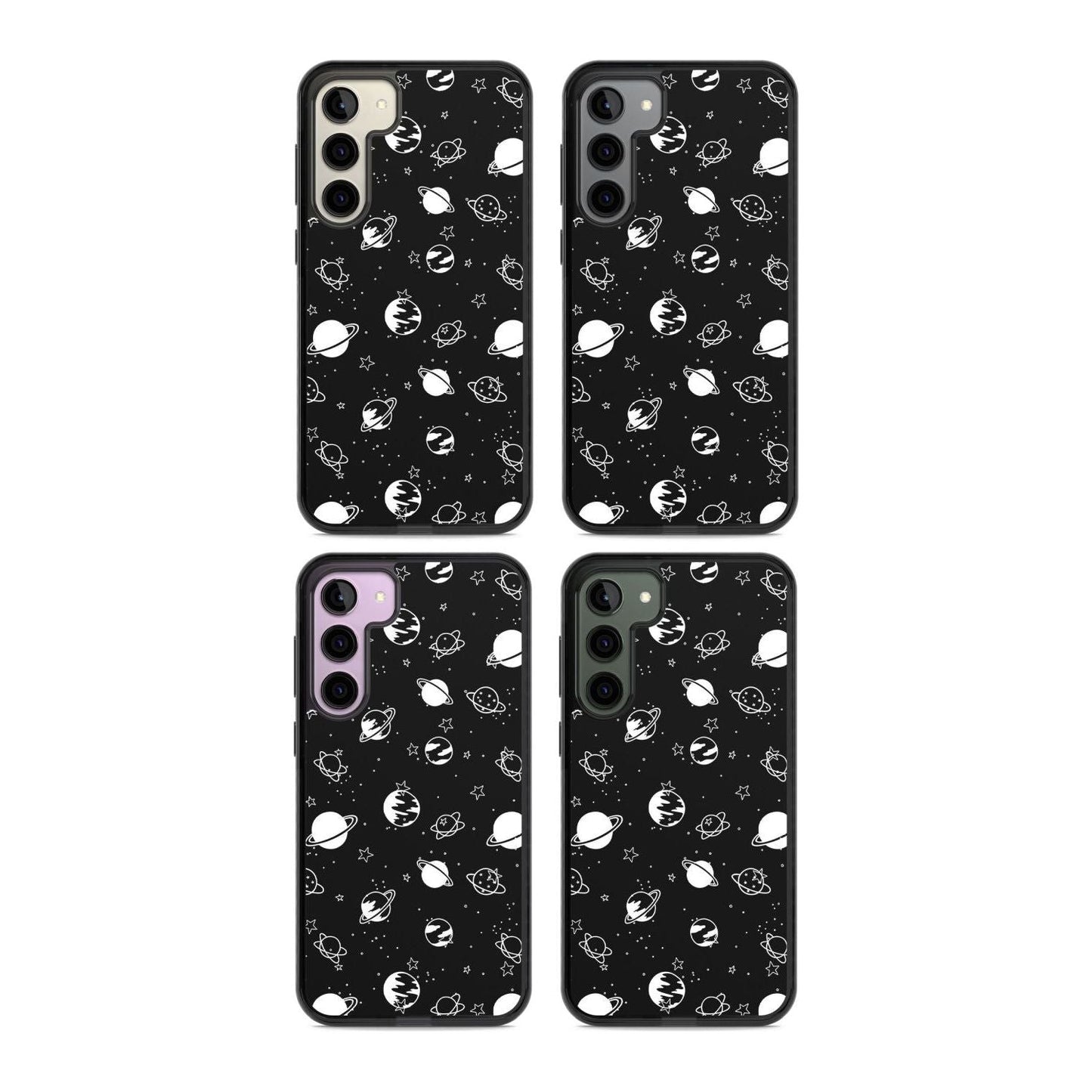 White Planets On Black