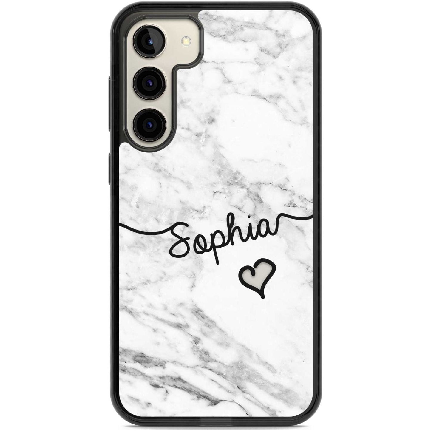 Personalised White Marble Heart