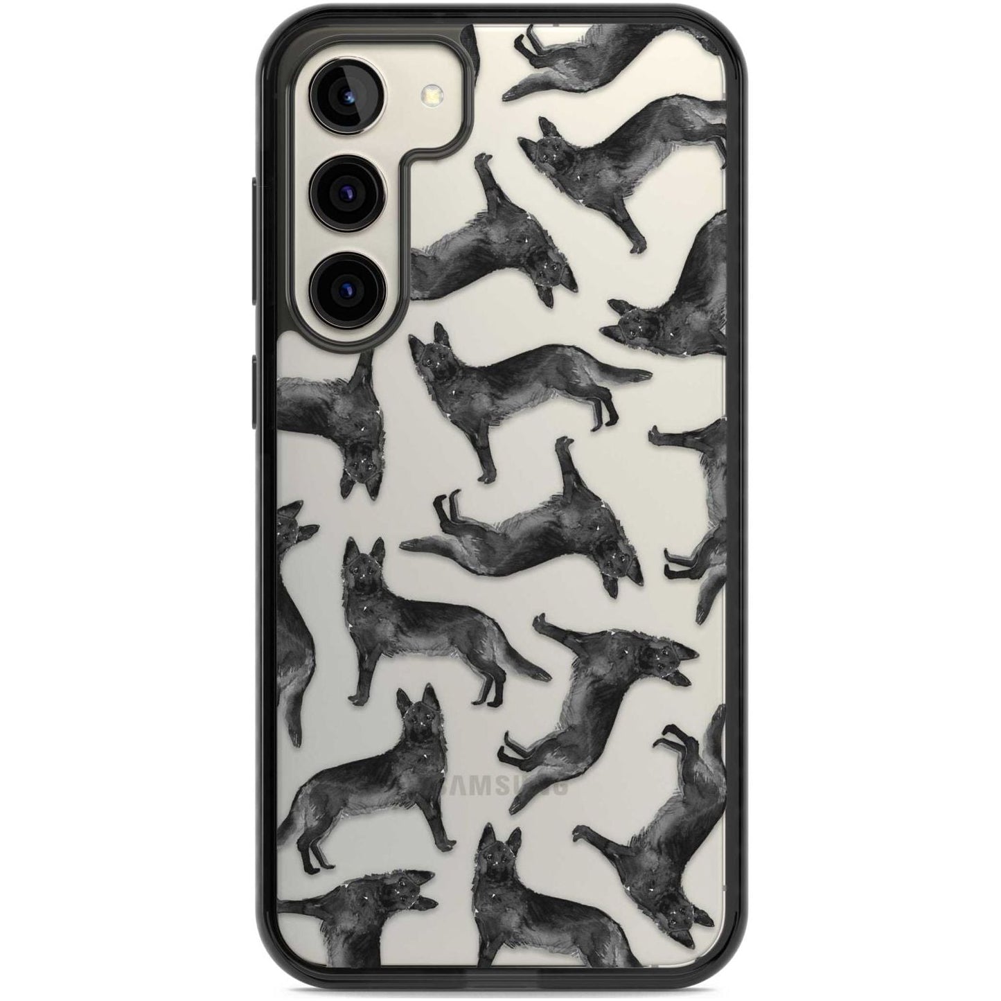 German Shepherd Pattern Black