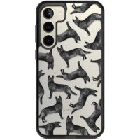 German Shepherd Pattern Black