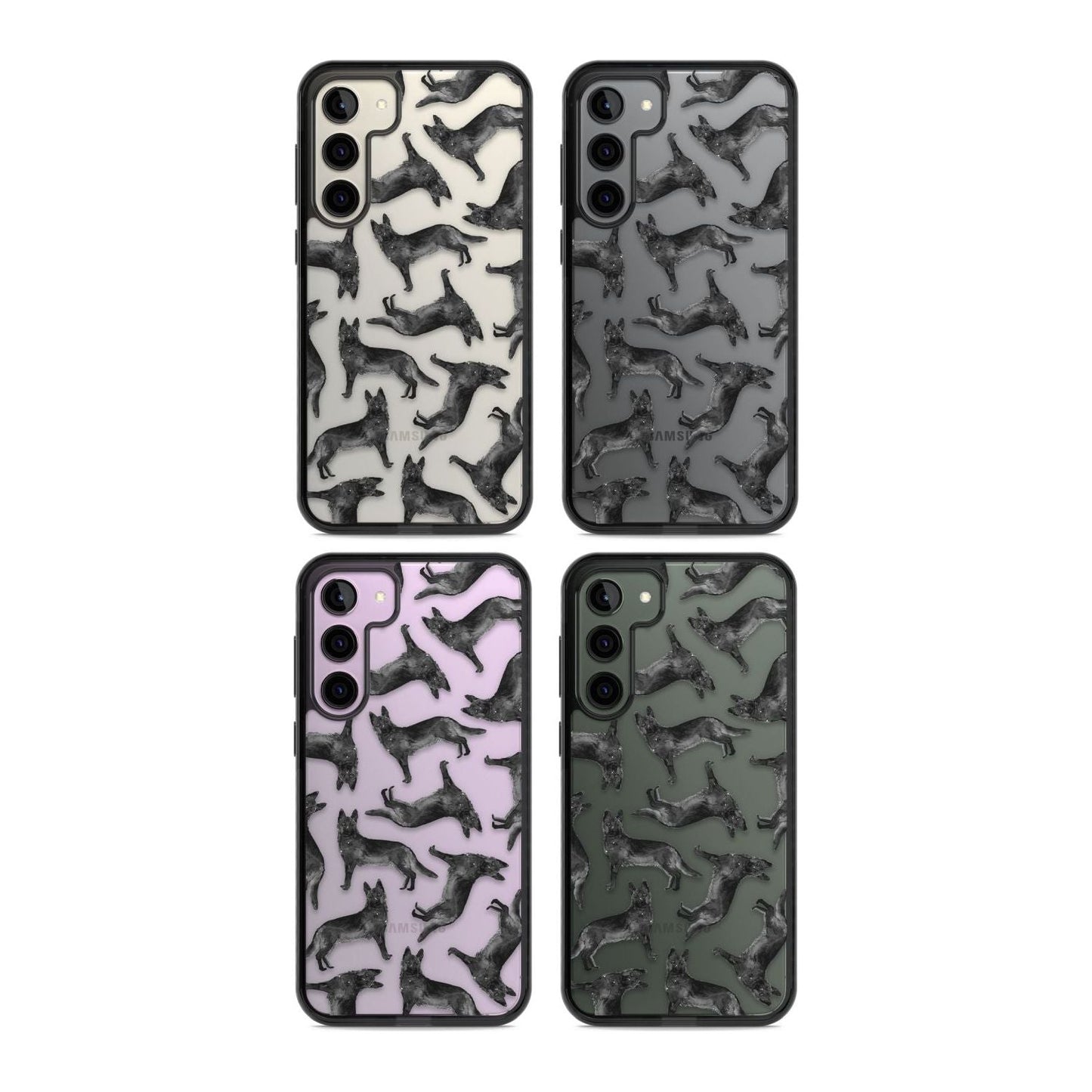 German Shepherd Pattern Black