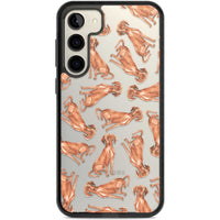 Hungarian Vizsla Watercolor Pattern