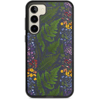 Busy Floral And Fern Design Navy