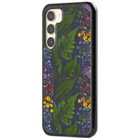 Busy Floral And Fern Design Navy