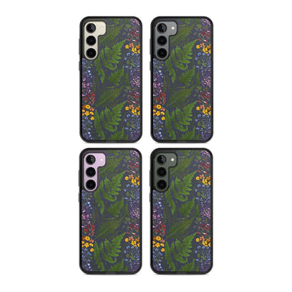 Busy Floral And Fern Design Navy