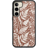 Fleurs sauvages et fougères sur terre cuite