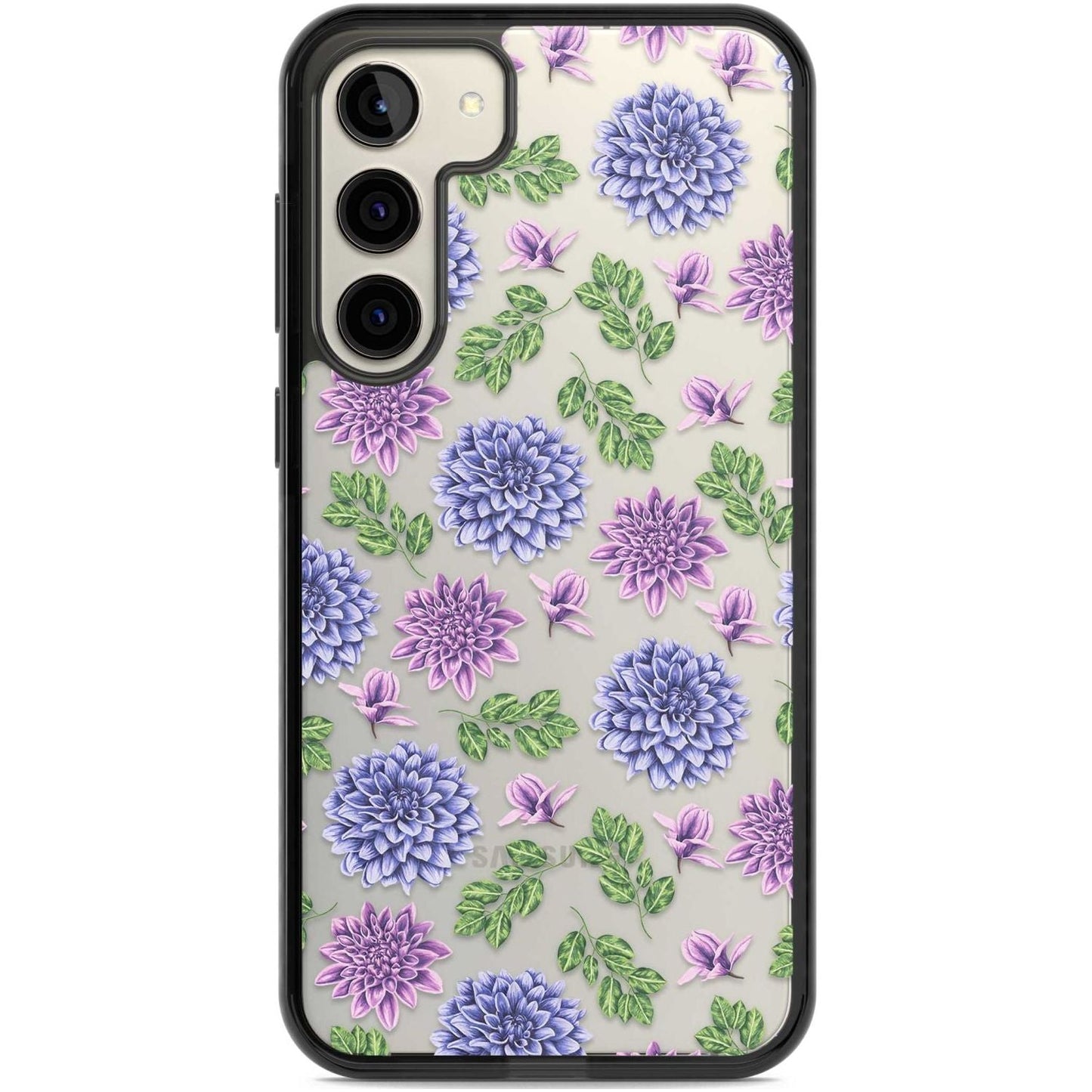 Purple Dahlias Floral