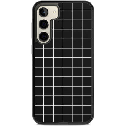 Minimalist Grid Pattern Black