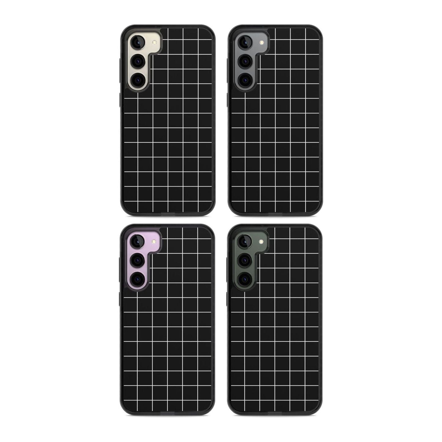Minimalist Grid Pattern Black