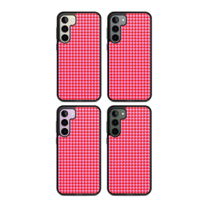 Pied-de-poule rose fluo et rouge