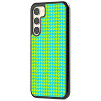 Neon Lime & Turquoise Houndstooth