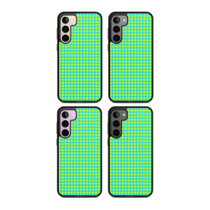 Neon Lime & Turquoise Houndstooth