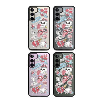 Autocollants Crâne et Fleurs