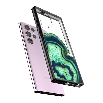 Tranche d'agate émeraude