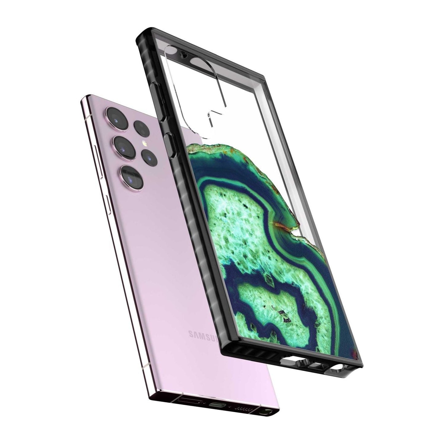 Tranche d'agate émeraude