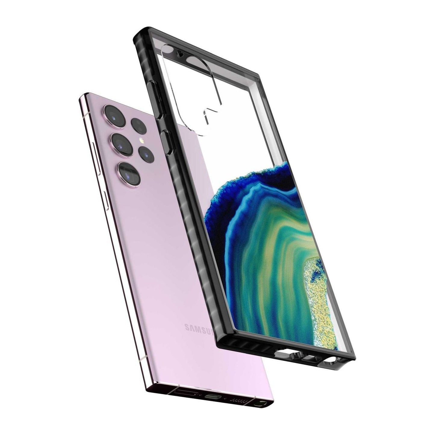 Grüne und blaue Smaragd-Geode