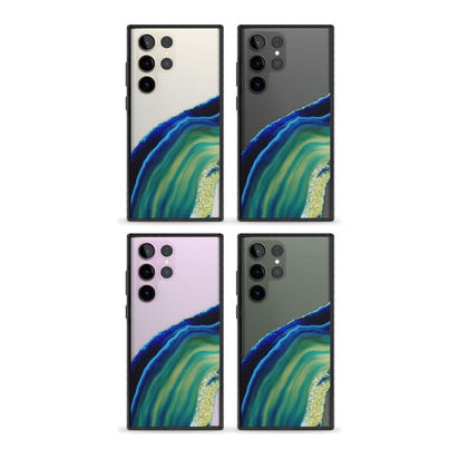 Grüne und blaue Smaragd-Geode