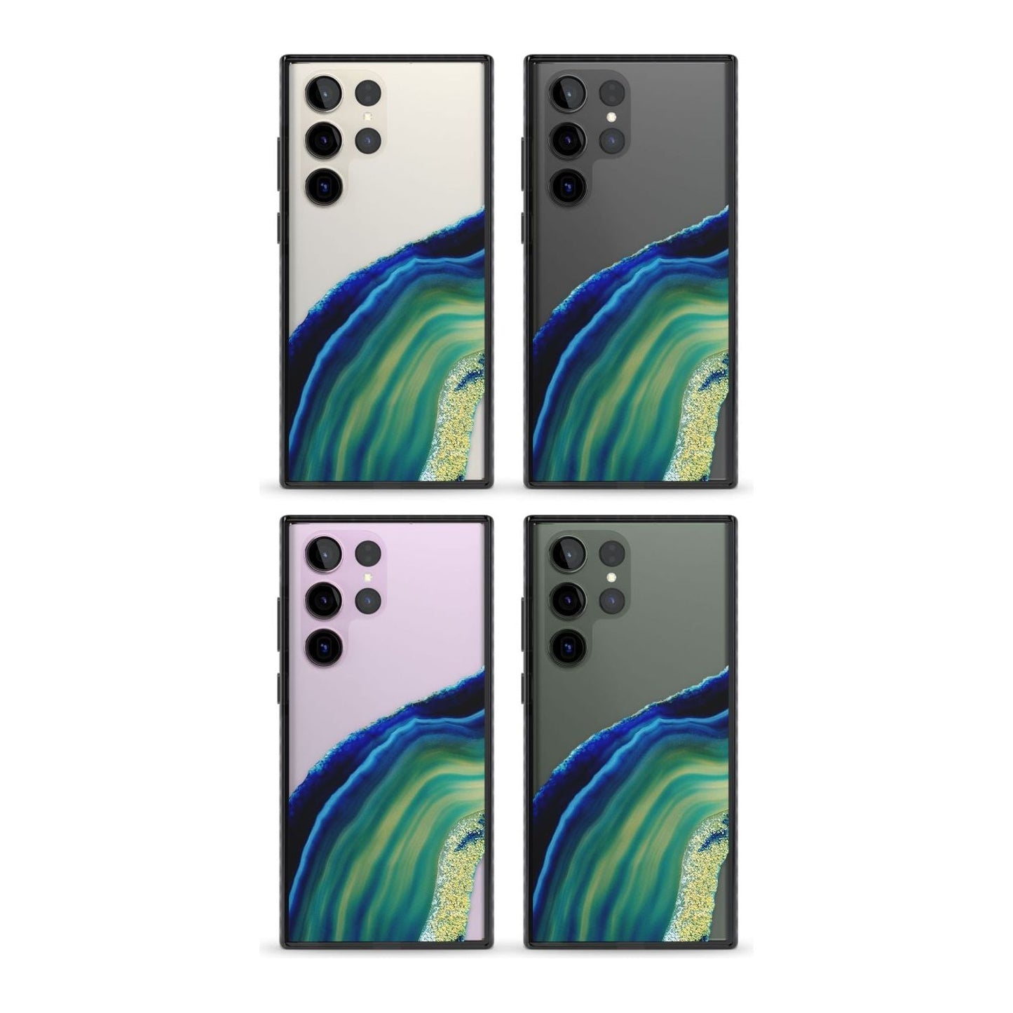 Grüne und blaue Smaragd-Geode