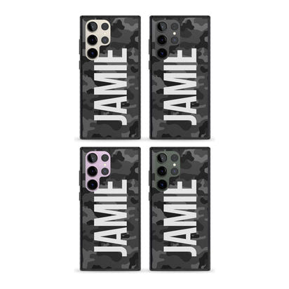 Personalised Black Camo Name Vertical