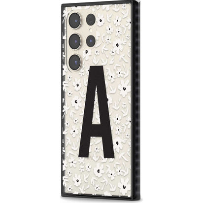 Initiale en gras personnalisée et florale