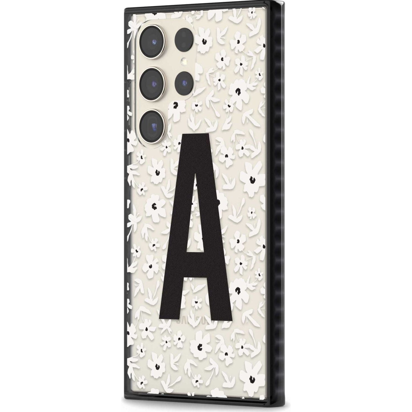 Initiale en gras personnalisée et florale