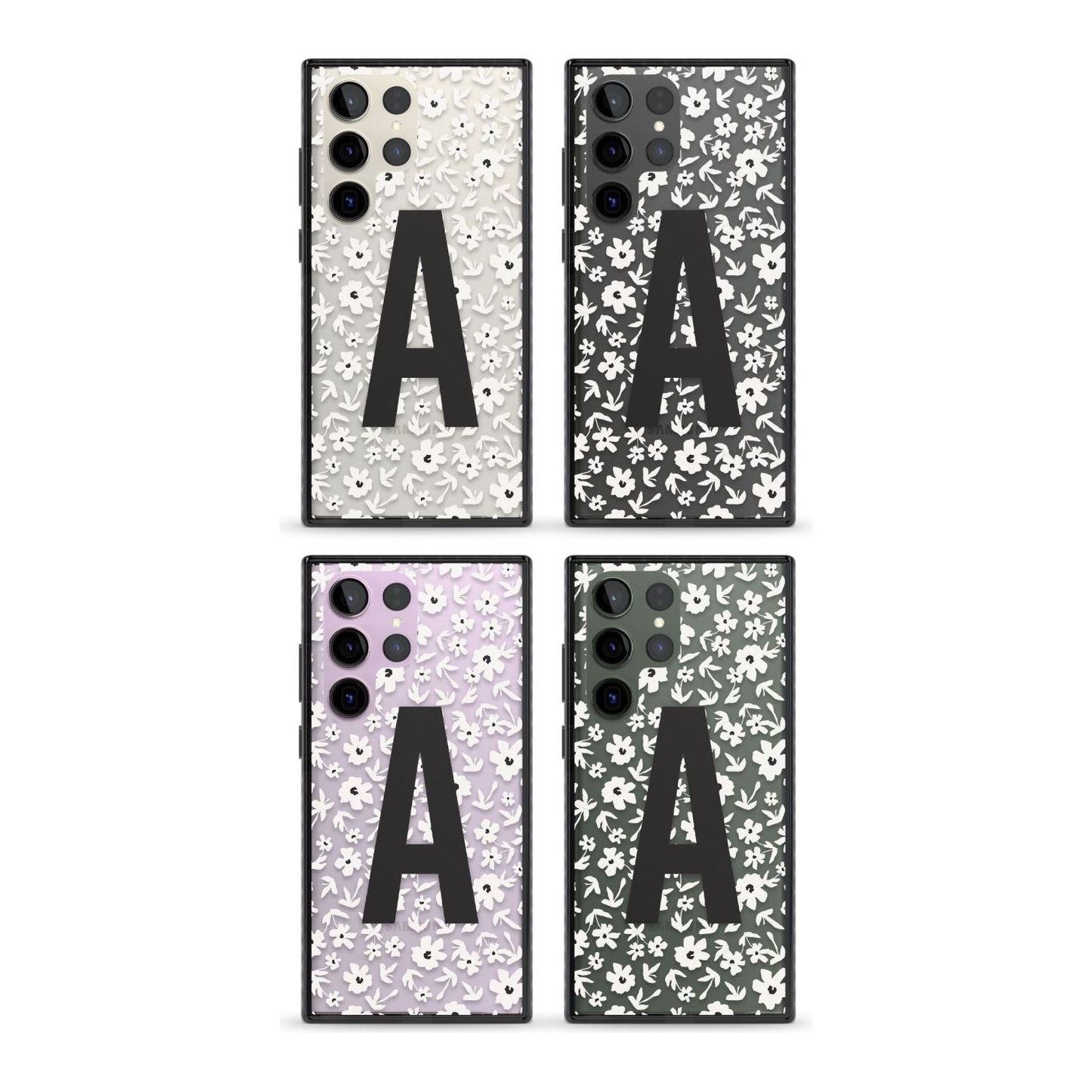 Initiale en gras personnalisée et florale