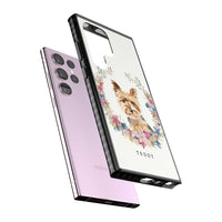 Personalised Yorkshire Terrier Floral Portrait