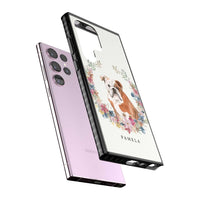 Personalised English Bulldog Floral Portrait