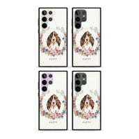 Personalised Cocker Spaniel Floral Portrait