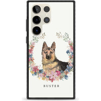 Personalised German Shepherd Floral Portrait