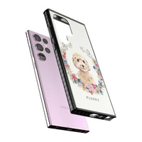 Personalised Champagne Cockapoo Floral Portrait