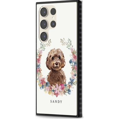 Personalised Brown Cockapoo Floral Portrait