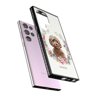 Personalised Brown Cockapoo Floral Portrait