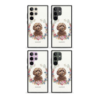 Personalised Brown Cockapoo Floral Portrait