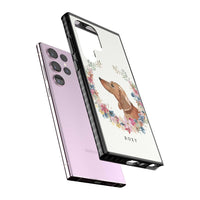 Personalised Tan Dachshund Floral Portrait