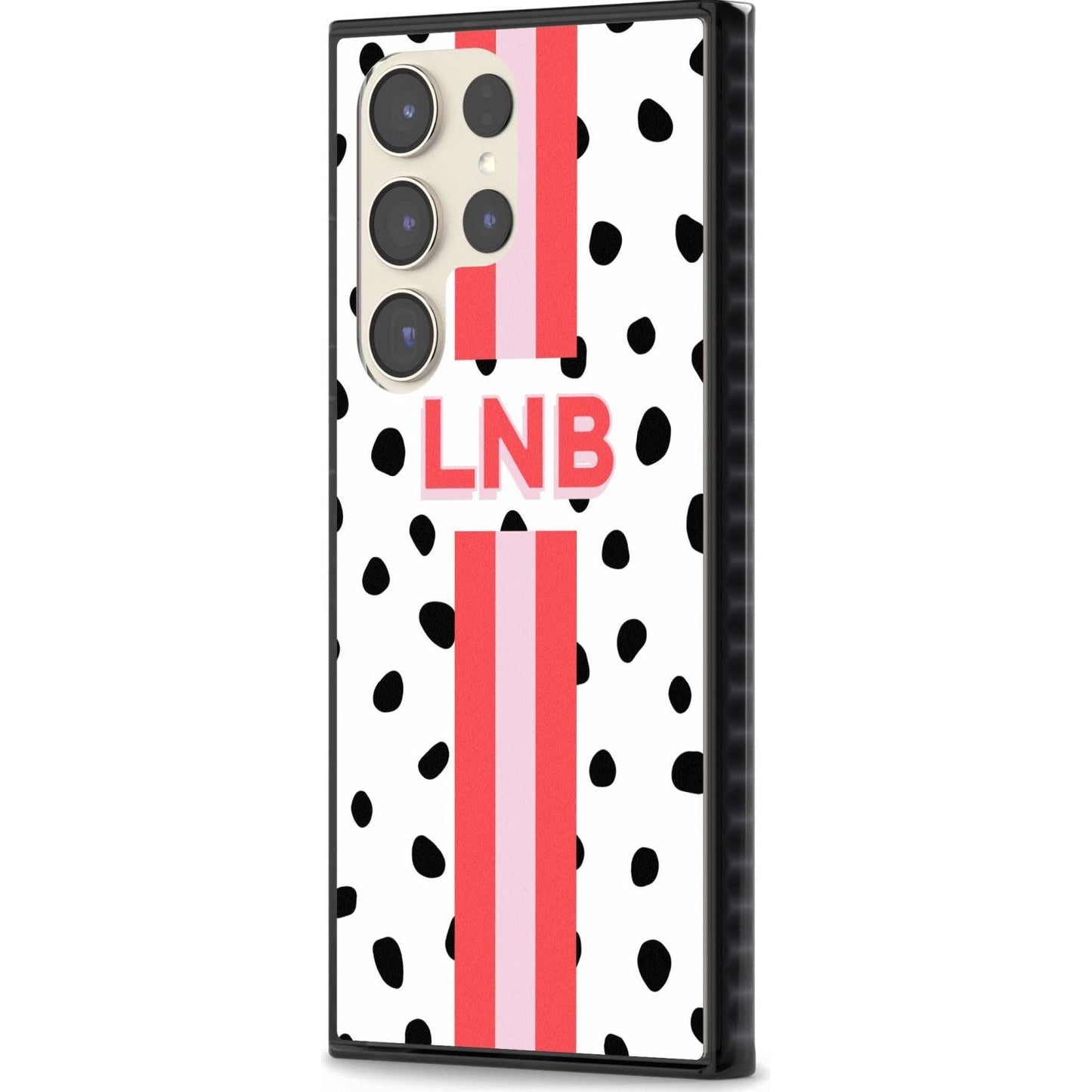 Personalised Polka & Pink Stripe