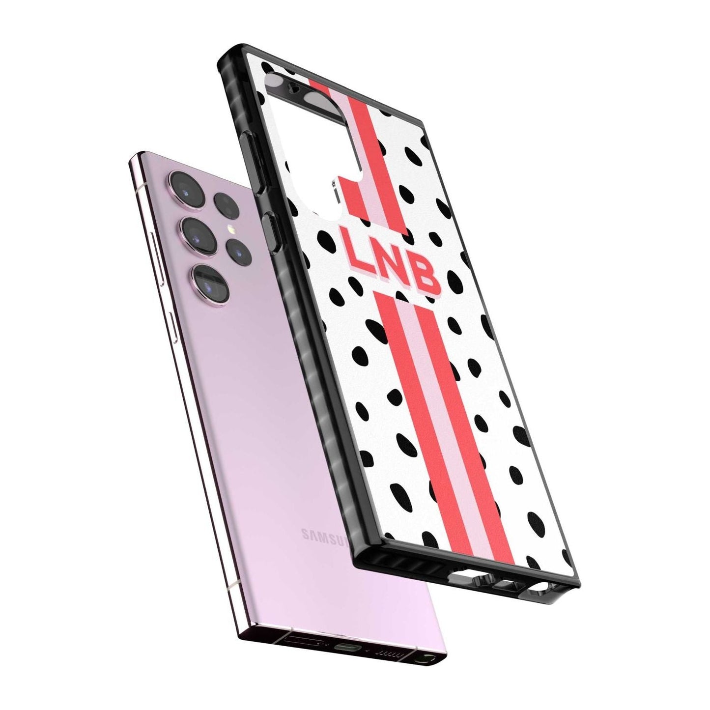 Personalised Polka & Pink Stripe