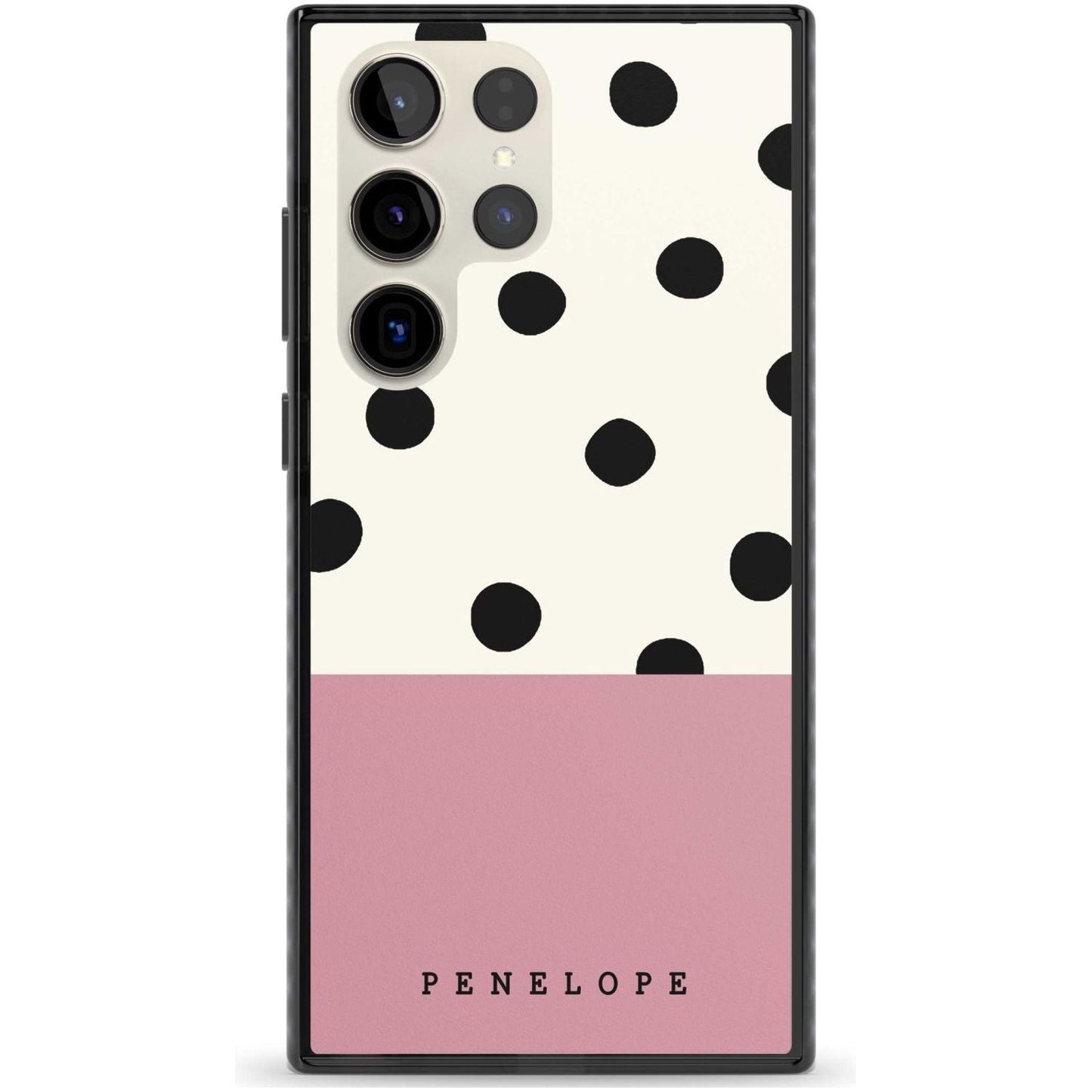 Personalised Pink Border Polka Dot