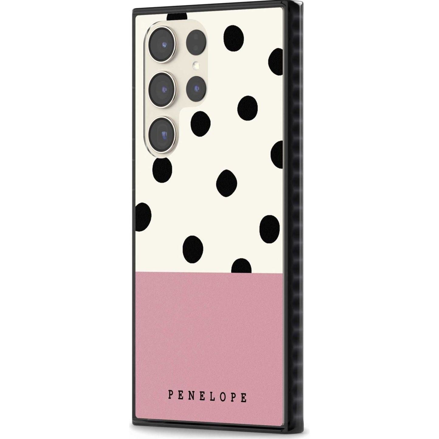 Personalised Pink Border Polka Dot